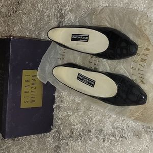 STUART WEITZMAN BENTKEY BLACK CROCODILE MAXI